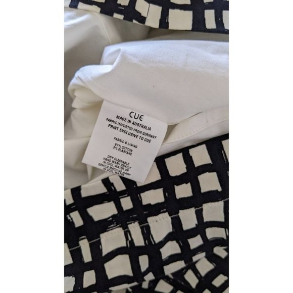 Cue Made in Australia shift dress black white size 10 - Picture 8 of 8